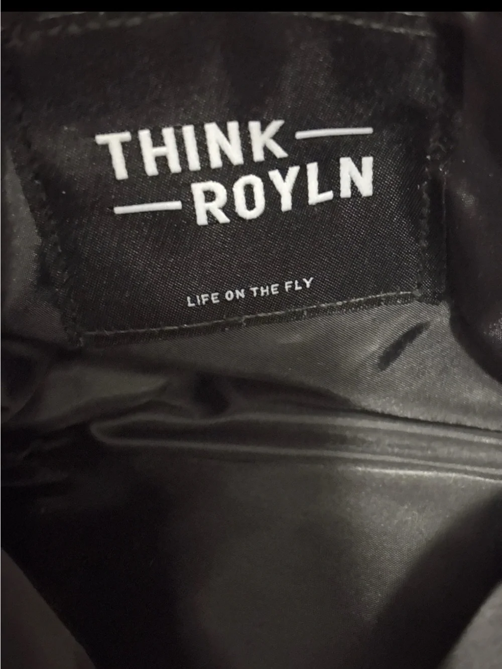 THINK ROYLN Original Bum Pink Metallic Crossbody with Black Strap